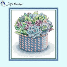 Load image into Gallery viewer, Potted Plants Joy Sunday Cross Stitch Kits DIY Kids - AIMDIY
