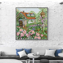 Load image into Gallery viewer, Rose Cottage Counted Stamped Cross Stitch - AIMDIY
