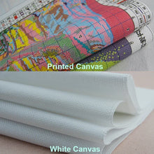 Load image into Gallery viewer, Paeonia Suffruticosa Cross Stitch Kit – DIY Handmade Floral Embroidery on Stamped Canvas
