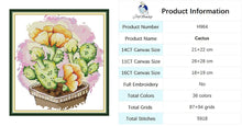 Load image into Gallery viewer, Potted Plant DIY Cross Stitch Kit for Kids – Handmade Craft Kit for Beginners

