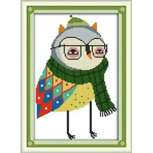 Load image into Gallery viewer, Joy Sunday Cute Owl Cross Stitch DIY Christmas gift
