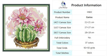 Load image into Gallery viewer, Potted Plant DIY Cross Stitch Kit for Kids – Handmade Craft Kit for Beginners
