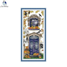 Load image into Gallery viewer, Joy Sunday Balcony Landscapes Cross Stitch Kit - European Scene with Printed Aida &amp; DMC Threads

