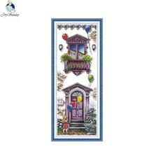 Load image into Gallery viewer, Joy Sunday Balcony Landscapes Cross Stitch Kit - European Scene with Printed Aida &amp; DMC Threads

