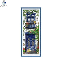 Load image into Gallery viewer, Joy Sunday Balcony Landscapes Cross Stitch Kit - European Scene with Printed Aida &amp; DMC Threads
