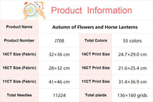 Load image into Gallery viewer, DIY Floral Pattern Cross Stitch Kit Flowers and Horse Lamps - AIMDIY
