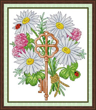 Load image into Gallery viewer, Joy Sunday Cross Stitch Kit – Keys To Riches DIY Embroidery Kit
