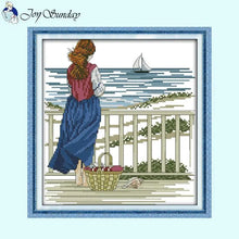 Load image into Gallery viewer, Seaside Maiden Joy Sunday Counted
