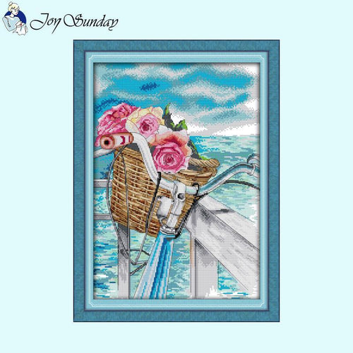 Seaside Romance Landscape Cross Stitch Kit  Counted - AIMDIY