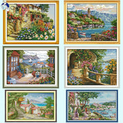 Seaside Scenery DIY Cross Stitch