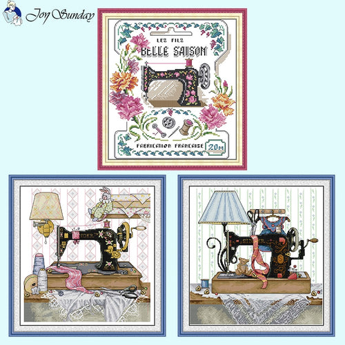 Sewing Machine Cross Stitch Kits 14ct - AIMDIY