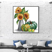 Load image into Gallery viewer, Counted Cross Stitch Kits Sunflower and Pumpkin - AIMDIY
