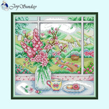 Load image into Gallery viewer, Vase On The Windowsill  Joy Sunday Stamped - AIMDIY
