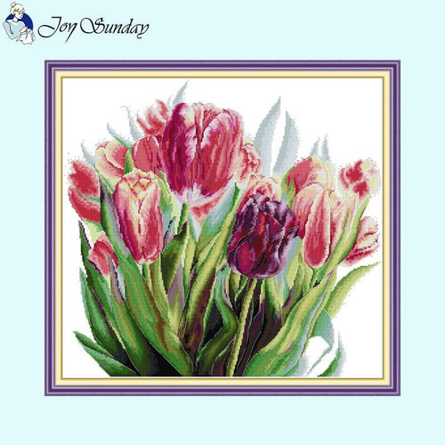 Watercolor Tulips Flower Patterns - AIMDIY