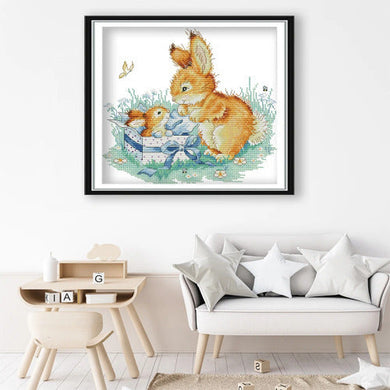 Finished Joy Sunday A Delightful Gift Cross Stitch Pattern Embroidery Display