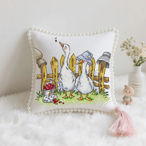 DIY Pin Cushion Kit – Goose – Joy Sunday Mini Cross Stitch Embroidery