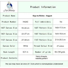 Load image into Gallery viewer, Joy Sunday Cross Stitch Kit – Keys To Riches DIY Embroidery Kit
