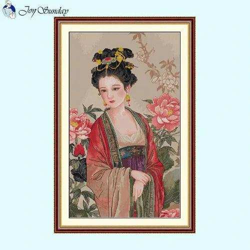 Ancient Chinese Beauty Cross Stitch Kit – Traditional DIY Embroidery for Home Decor & Gifts

