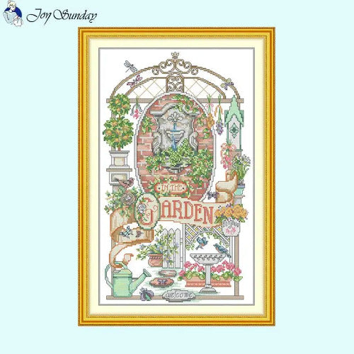 In the Garden Cross Stitch Kit – Joy Sunday DIY Embroidery Set