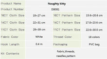 Load image into Gallery viewer, A Playful Kitten Cross Stitch Kit – Joy Sunday Printed Aida Fabric DIY Embroidery Gift for Cat Lovers
