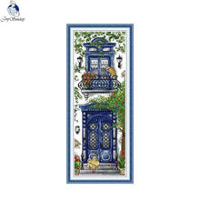 Load image into Gallery viewer, Joy Sunday Balcony Landscapes Cross Stitch Kit - European Scene with Printed Aida &amp; DMC Threads

