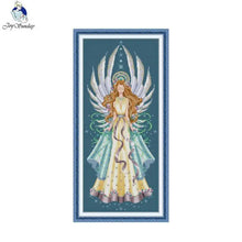Load image into Gallery viewer, Joy Sunday Christmas star cross stitch kit holiday embroidery
