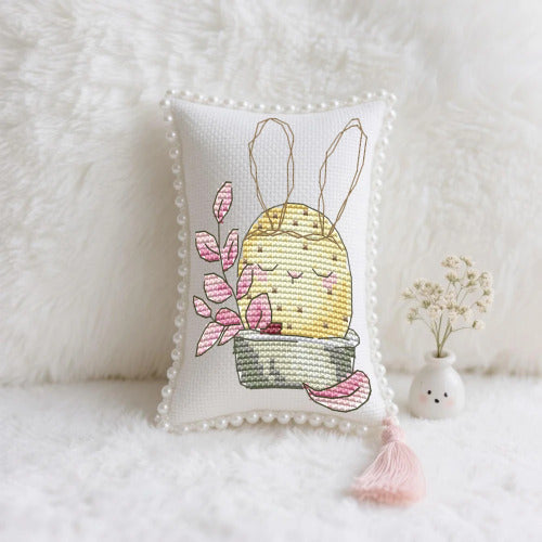 Pin Cushion Cross Stitch Kit Easter 3 – Joy Sunday DIY Mini Embroidery 10×14cm