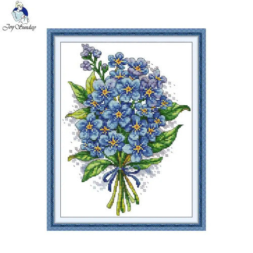 Joy Sunday Small Orchid floral cross stitch kit