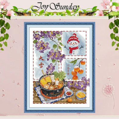 The Great Snow Patterns 14CT counted cross stitch fabric