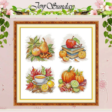 The Joy of Autumn 11CT printed cross stitch kit