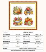 Load image into Gallery viewer, DIY autumn pattern embroidery threads included
