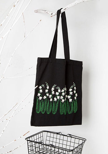 Bellflower DIY Embroidery Kit Tote Bag For Beginners - AIMDIY