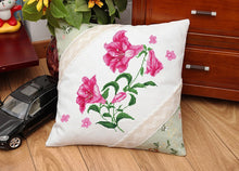 Load image into Gallery viewer, Printing Cross Stitch Couple Wedding Cartoon Car Pillow Throw Pillow Cushion Cover Rose - AIMDIY
